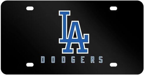 Black Metal Sturdy Tag License Number Plate Cover for LA Dodgers Fans in Saudi Arabia