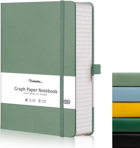 HIUKOOKA Bullet Dotted Journal-A5 Dot Grid Notebook 320 Pages,100gsm Thick Dotted Paper,Leather Hardcover Notebook for work with inner Pocket,5.75x8.35 inches journals for Writing,Drawing Yellow in Saudi Arabia