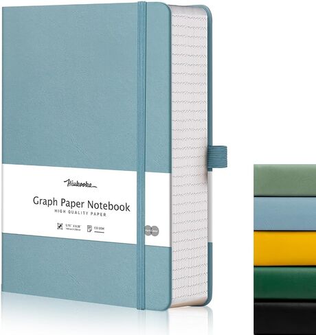 HIUKOOKA Bullet Dotted Journal-A5 Dot Grid Notebook 320 Pages,100gsm Thick Dotted Paper,Leather Hardcover Notebook for work with inner Pocket,5.75x8.35 inches journals for Writing,Drawing Yellow in Saudi Arabia