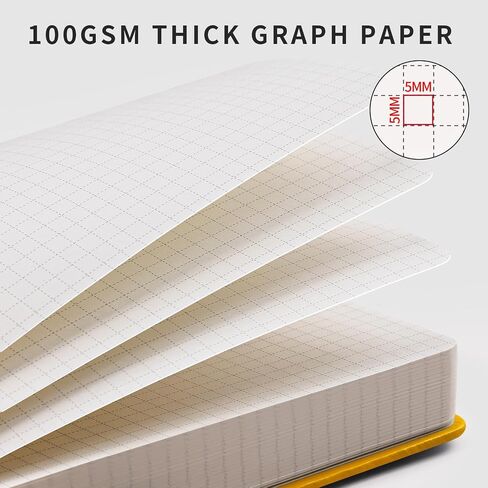 HIUKOOKA Bullet Dotted Journal-A5 Dot Grid Notebook 320 Pages,100gsm Thick Dotted Paper,Leather Hardcover Notebook for work with inner Pocket,5.75x8.35 inches journals for Writing,Drawing Yellow in Saudi Arabia