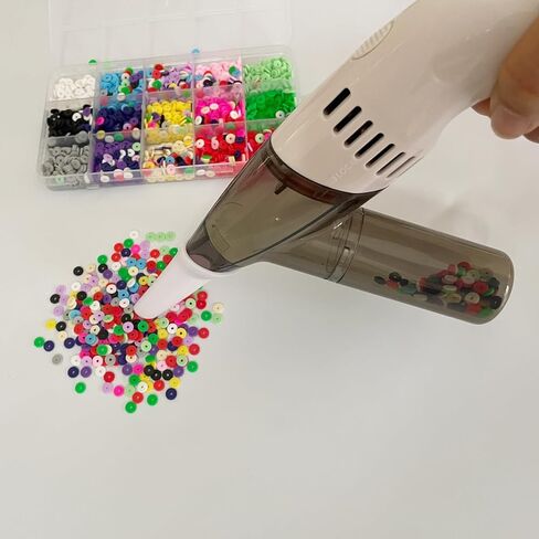 آلة شفط الخرز الكهربائية، آلة شفط يدوية، مكانس كهربائية صغيرة للسيارة، آلة شفط الخرز المحمولة لصنع المجوهرات (أزرق) in Kuwait