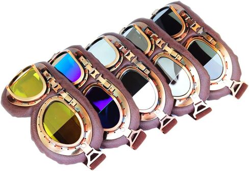 Retro Motorcycle Goggles Vintage Pilot Glasses for Harley ATV Bike Cruiser Scooter Goggles in Saudi Arabia