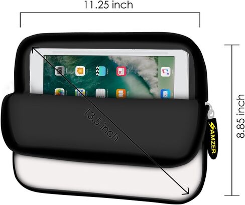 جراب AMZER مصنوع من النيوبرين مقاس 11.25 بوصة لأجهزة الكمبيوتر المحمول وأجهزة Chromebook والكمبيوتر اللوحي وأجهزة iPad مع مجموعة تنظيف الشاشة المكونة من 5 قطع ومنظم سماعات الرأس - سبحانه وتعالى كريشنا 1 (AMZ501040178002) in Kuwait