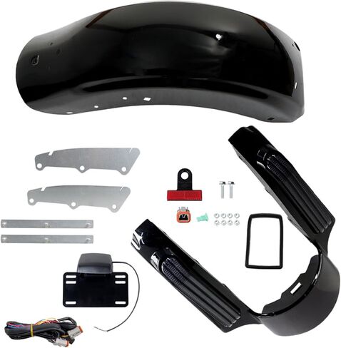 Rear Mudguard System Replacement for Touring 2014-2022 CVO Style Black in Saudi Arabia