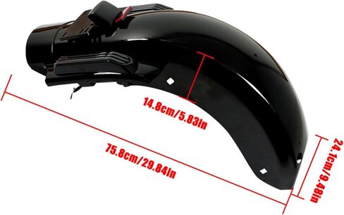 Rear Mudguard System Replacement for Touring 2014-2022 CVO Style Black in Saudi Arabia