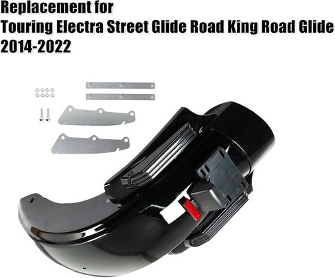 Rear Mudguard System Replacement for Touring 2014-2022 CVO Style Black in Saudi Arabia