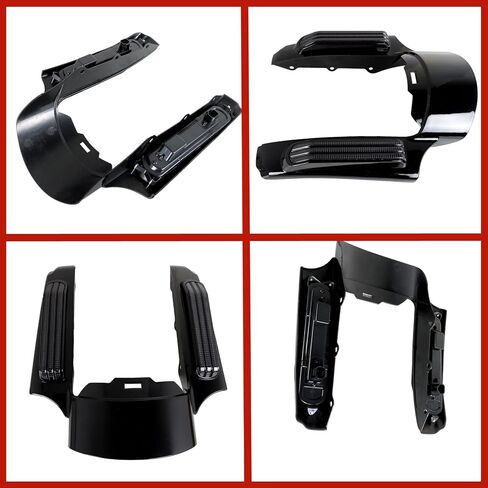 Rear Mudguard System Replacement for Touring 2014-2022 CVO Style Black in Saudi Arabia