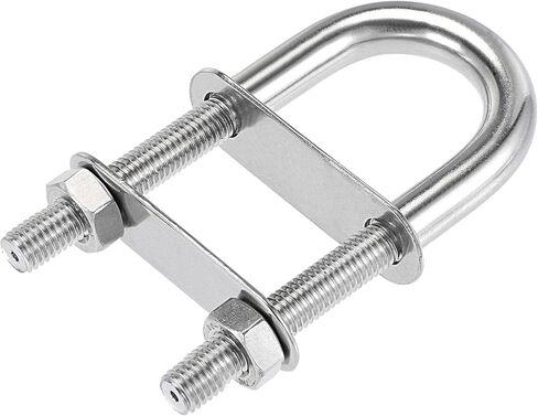 uxcell Round U-Bolt 1.5"(38mm) Fit Rod Size 112mm Length 304 Stainless Steel M10 with Nuts, Plates in Saudi Arabia