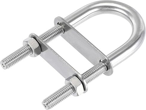 uxcell Round U-Bolt 1.5"(38mm) Fit Rod Size 112mm Length 304 Stainless Steel M10 with Nuts, Plates in Saudi Arabia