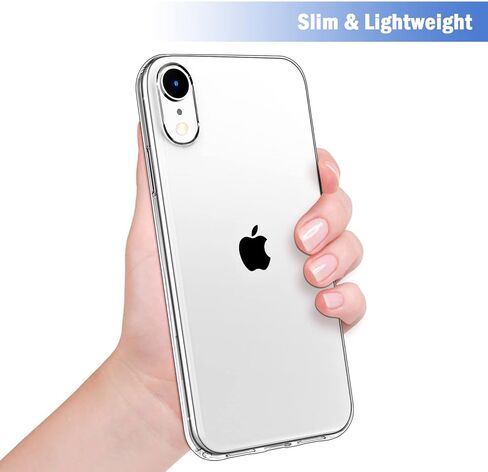 JJGoo متوافق مع حافظة iPhone XR، غطاء هاتف شفاف ناعم وشفاف مقاوم للصدمات ورفيع ورفيع لهاتف XR - 6.1 بوصة in Kuwait