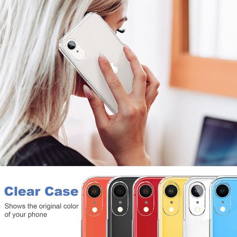 JJGoo متوافق مع حافظة iPhone XR، غطاء هاتف شفاف ناعم وشفاف مقاوم للصدمات ورفيع ورفيع لهاتف XR - 6.1 بوصة in Kuwait