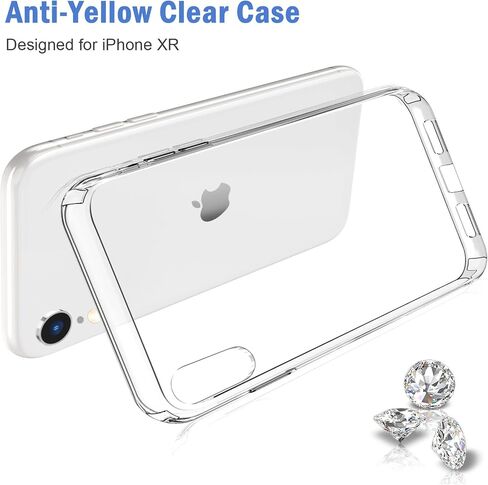 JJGoo متوافق مع حافظة iPhone XR، غطاء هاتف شفاف ناعم وشفاف مقاوم للصدمات ورفيع ورفيع لهاتف XR - 6.1 بوصة in Kuwait