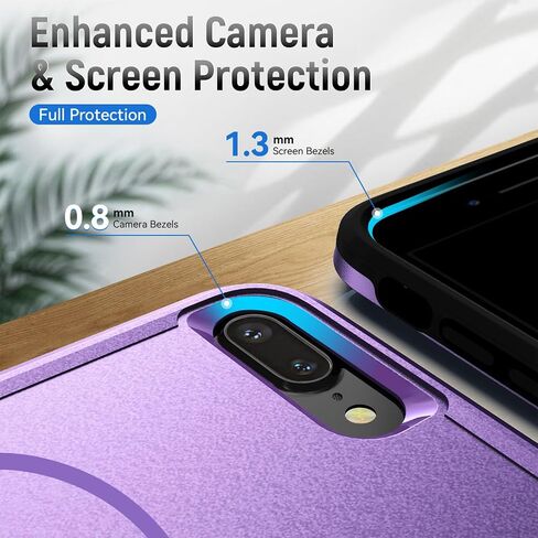 جراب مغناطيسي قوي لهاتف iPhone 8 Plus وiPhone 7 Plus، [متوافق مع Magsafe] [تم اختبار السقوط من الدرجة العسكرية بطول 20 قدمًا] جراب واقٍ متين مقاوم للصدمات - 5.5 بوصة (أسود) in Kuwait