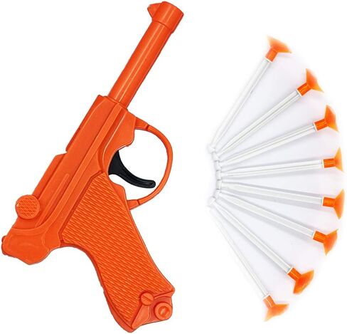 The Dreidel Company Detective Set, 10 Suction Cup Bullets with A Plastic Pistol, 11 Piece Set (Single Set) - Orange in Saudi Arabia