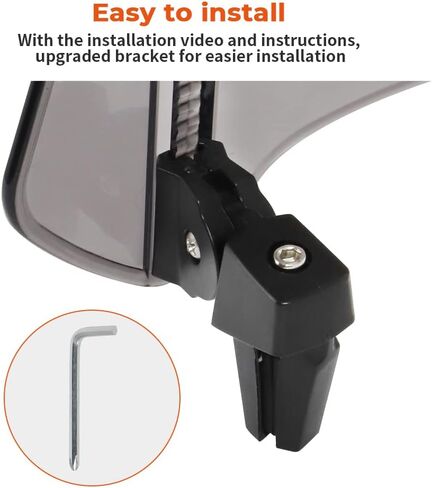 Motoparty Motorcycle Windshield Extension Universal Adjustable Clip on Windscreen extender for Honda Suzuki Kawasaki Yamaha Aprilia Upgrade More Stable Easy to Install (Large,Clear) in Saudi Arabia