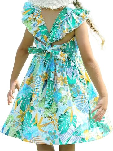PrinceSasa Floral Cotton Kids Girl Dresses Summer Girls Clothes,1HPDA61,7-8 Years(140) in Saudi Arabia