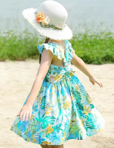 PrinceSasa Floral Cotton Kids Girl Dresses Summer Girls Clothes,1HPDA61,7-8 Years(140) in Saudi Arabia