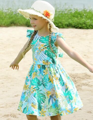 PrinceSasa Floral Cotton Kids Girl Dresses Summer Girls Clothes,1HPDA61,7-8 Years(140) in Saudi Arabia
