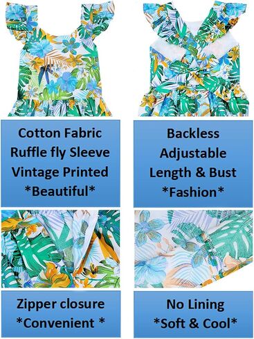 PrinceSasa Floral Cotton Kids Girl Dresses Summer Girls Clothes,1HPDA61,7-8 Years(140) in Saudi Arabia