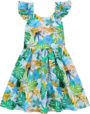 PrinceSasa Floral Cotton Kids Girl Dresses Summer Girls Clothes,1HPDA61,7-8 Years(140) in Saudi Arabia