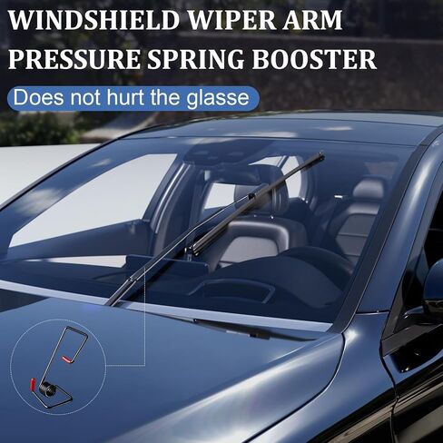4pcs Windshield Wiper Arm Pressure Spring Booster, Wiper Arm Pressure Spring, Improved Visibility in Rain/Snow, Perfect Replacement Kit for Clear Windshields in Saudi Arabia