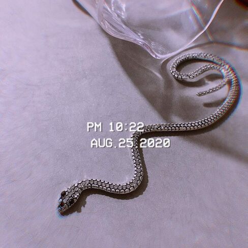 Vintage Gothic Snake CZ Cuff Wrap Crawler Climber Earrings for Women Teenage Girls Personalized Punk Cartilage Clip On No Piercing Cute Animal Crystal Jewelry Gifts for Best Friend Birthday 1 pcs in Saudi Arabia