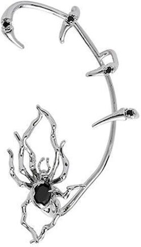 Spider Ear Cuff for Women Halloween Spider Earrings Spider Earrings Gothic Earrings Punk Earrings Non Pierced Earrings Halloween Costume Cosplay Jewelry for Girls in Saudi Arabia