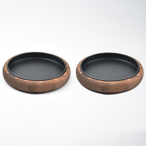 Wood Candle Holder Farmhouse Decor, Wooden Pillar Candles Tray for Table Centerpiece Small Decorative Tray Riser, Round Wooden Plate Pedestal Stand for Coffee Table Home Living Room, 2 Pack in Saudi Arabia