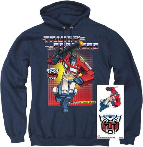 Popfunk Classic Transformers Optimus Prime Pullover Hoodie & Stickers in Saudi Arabia