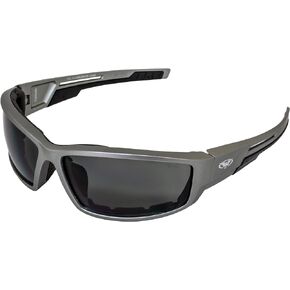 Global Vision Eyewear Sly Gray MET SM Sly Motorcycle Sunglasses, Smoke Lens, Metallic Frame, Gray
