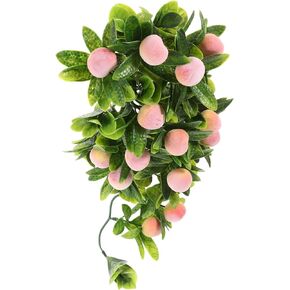 SEWACC Home Decor Artificial Lemons Green Leaves Teardrop Swag Wreath Fake Lemon Fruits Decoration for Door Outdoor Indoor Wall Kitchen Spring Summer Decoration Green Decor