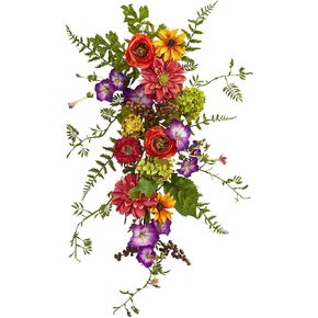 Nearly Natural 4578 Garden Flower Teardrop,24"