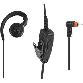 Surveillance Kit Earpiece 2.5mm Jack Slim Plug Single Pin Headset Mic Inline Ptt Surv Curve Ear Piece for Motorola sl300 sl7550 tlk100 sl7580e sl7590e sl3500e sl1k sl1m(C Swivel)