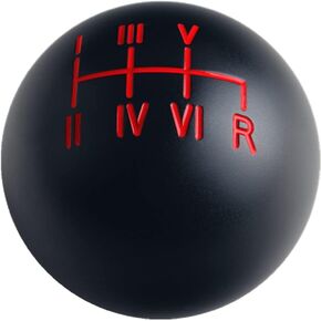 DEWHEL Black w/Red 6 Speed Weighted Manual Shift Knob Aluminum Roman Numerals Selector Shifter Knob JDM M12x1.25 M10x1.5 m10x1.25 M8x1.25