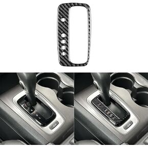 Compatible with Honda Pilot 2016-2022 Ridgeline 2017-2020 Real Premium 3K Carbon Fiber Center Console Trim Gear Shift Decals Water Cup Holder Panel Kit Sticker Car Interior Accessories Cover Black