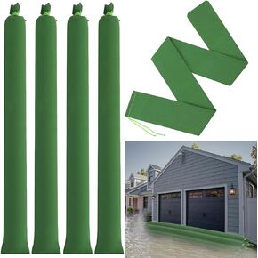 Long Sandbags for Flooding, Flood Protection Flood Water Barrier Sandless Sandbags Tube Sandbags Flood Barrier for Home Garage Flooding Door (2, 6 inch, 8 Ft)