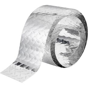 Diamond Plate Sheet Metal 6'' x 10 ft Aluminum Diamond Plate Heavy Duty Diamond Tread Aluminum Sheet Embossed Aluminum Diamond Checker Plate (Silver)