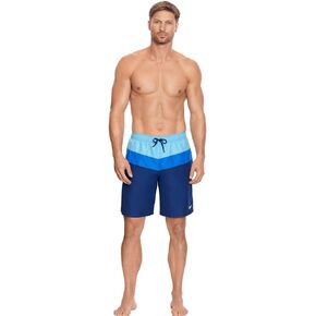 Reebok Men's Swimwear Subject Matter 9" Volley Adjustable Waist Swim Short, Blue to Da, Large