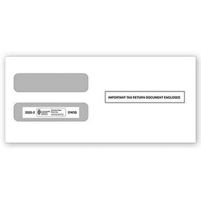 W-2 Tax Envelopes for 3-Up Horizontal, with the side stub removed, 25 Pack of Double Window Self-Seal Security Envelope, with the Side Stub Removed, Pack of 25 Envelopes