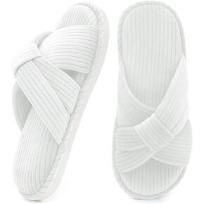 Womens Summer House Slippers for Woman Indoor Cute Comfy Open Toe Crossband Slipper for Women Girls and Ladies use in Bedroom, Living room and Outdoor around the Home