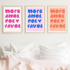 LARKINROAD Positive Affirmation 3 pack Poster - Preppy Coastal Cowgirl Apartment Decor (12in x 16in Unframed) Lucky You Poster - Blue Dorm Decor - Disco Cowgirl Wall Decor Office Decor (Blue 3-pack 12
