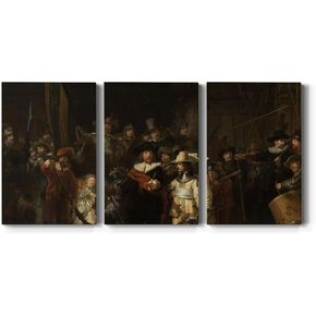 Renditions Gallery Premium 3 Panel Wrapped Canvas Art Farmhouse in Provence by Vincent Van Gogh Post Impressionism, Modern Art Decoration for Home and Office, Ready to Hang, 18" x 27" x 3 panels
