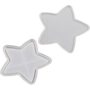 Heart Round-Star Silicone Resin Mold Coaster Shaker Epoxy Molds Quicksand Frame Cup Mat Resin Casting Mold Ideal-Gift Cup Mat Quicksand Epoxy Molds Gift For Crafters