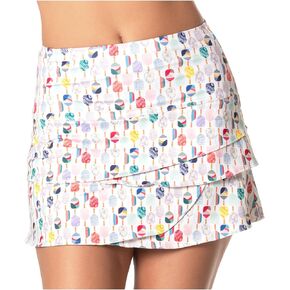 Lucky In Love Women's Long Pickleball Scallop Skirt