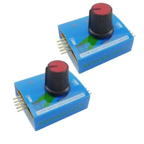2PCS Simple RC Servo Tester 3CH 4.8-6V Digital Multi Servo Tester ECS Consistency Speed Controller Checker Adjustment Steering Gear Tester
