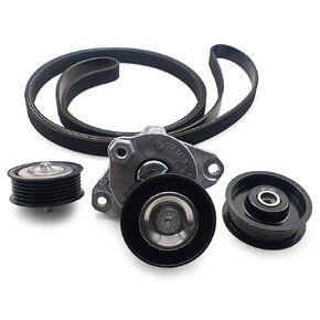 2722000270 Drive Belt Tensioner w/Idler Pulley & Belt Kit Fit for Benz C300 C350 E350 E550 GLK350 GL450 GL550 SLK300 C280 CLS550 S550 SL550 R350 Replace 2722021019 2722021419 6PK2404