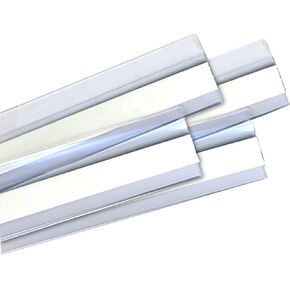 Door Bottom Draft Stoppers, 36" Clear and White Door Sweep Strips ~ Pack of Four