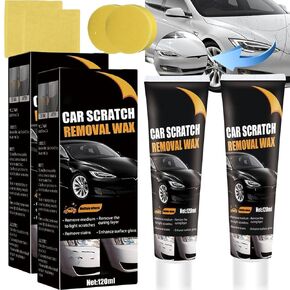 【2Set】Car Scratch Repair Paste 2024 New Upgrade Car Scratch Remover Car Scratch Repair Paste Polishing Wax Premium Scratch Remover Kit with Wipe & Sponge for Vehicles Polishing & Deep Scratches(2set)