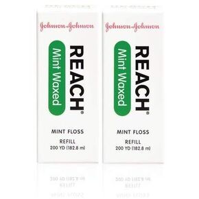 Reach Mint Floss Waxed refill spool, 200 yds (2 Pack)