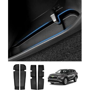 Car Door Tray Organizer for Toyota Highlander Accessories 2020-2023 2024,TPE Material,Black,4PC in Kuwait